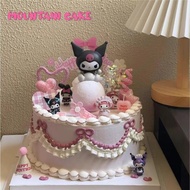 ins風蛋糕裝飾品擺件卡通發光庫洛米美樂蒂KT貓可愛生日甜品插件