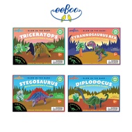 eeboo 3D Dinosaurs-3D Dinosaur Building Blocks Set Glow In The Dark