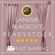 Langsir READYSTOCK  RIYANA DUSTY PINK Siap Jahit (Fast Shipping) Semi Blackout window curtain pintu 