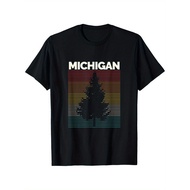 KATUN Evergreen Sunset Michigan T-Shirt 100% Cotton 180gr, Black, S-XXXL