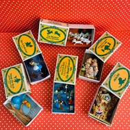 [Disinfection Re-Shipping] Disney Matchbox Scene Toy Winnie The Pooh Mickey Goofy Snow White Dwarf A