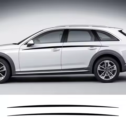 Car Sticker DIY Both Sides Door Personalized Stripes Decoration Decal For Audi A4 B8 B9 B7 8W 8K B6 
