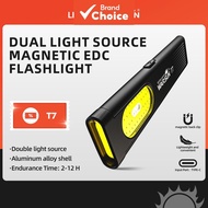 WARSUN T7 PRO EDC Mini LED Flashlight COB Work Light Rechargeable Outdoor Camping Torch WARSUN T7 PR