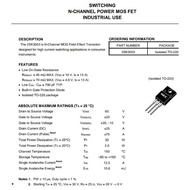 N-Channel Power Mosfet K3053 2SK3053 25A 60V 75A max pulse 30W . FET Transistor DC Switch TO-220