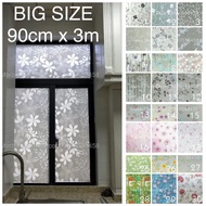 kertas dinding 🇲🇾 (free postage) 60 corak BIG 90cm x 3m glass tinted privacy sticker blind cermin window sticker glass