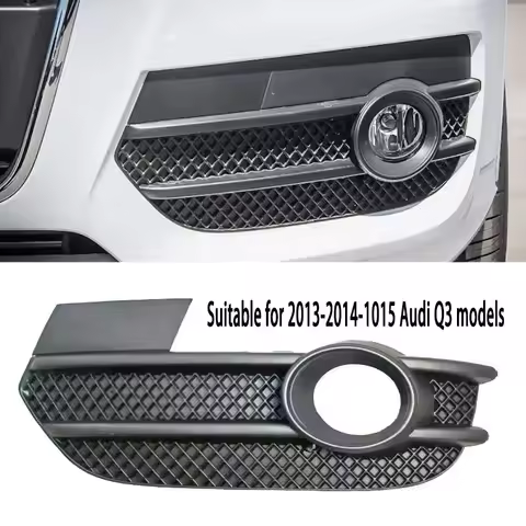 Suitable For Audi Q3 Fog Light Frame 13 14 15 Year Old Q3 Fog Light Cover Lower Grille Front Bumper 