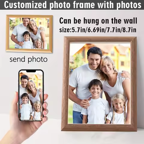 Personalized wooden photo frames, custom photo frame ornaments, simple holiday gifts indoors, commem