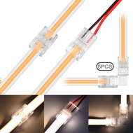 5pcs  8mm 10mm 2pin COB LED Strip Connector Tape Lights L Shape LED Corner Connectors for SMD COB 50