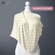 ZOE ARISSA TUDUNG BAWAL PRINTED BIDANG 45 Bawal Corak Printed Design Bawal Cotton Murah Flowy Bawal