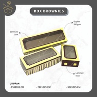 (10 pcs) DUPLEX STRIPED BROWNIES BOX | Window Brownies Box - Foodgrade Brownies Packaging - Layered 