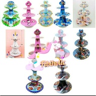 3-tier cup cake Stand, character cup cake Stand