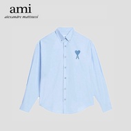 Ami Paris Long Sleeve Shirt Embroidery Logo Oversized