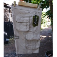 Celana Pendek Cargo Pria Bige Size Jumbo Original Size 27-44