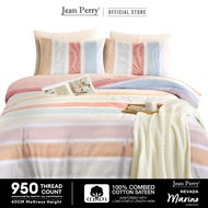 Jean Perry Marino Fitted Bedsheet Set - 100% Combed Cotton Sateen 950TC (Super Single / Queen / King