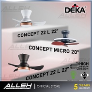 SIRIM DEKA CONCEPT Micro 20” /22” Inch Stylish Ceiling fan with light LED  Kipas Siling DC 3 Blades Remote Control