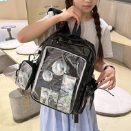 Japanese Style Ita Backpack Ita Bag Cute Lightweight Transparent Badge Anime Bag Large Capacity Trav