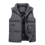 ARCTERYX เสื้อกั๊กคู่เสื้อขนเป็ดเสื้อกั๊กปกแฟชั่นยืนเข้าได้กับทุกชุดฤดูหนาวพร้อมเสื้อกั๊กเสื้อคลุมนอ