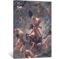 Maisuimaoyi Witches Going to Their Sabbath Poster Decorative Painting Canvas Wall Art Living Room Po