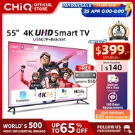 CHiQ U55G7P/G7N 4K UHD Android 11 Smart TV |55 inch | Google TV | Google Assistant| Inbuilt Chromecast | Frameless|HDR10