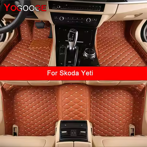 YOGOOGE Custom Car Floor Mats For Skoda Yeti Auto Carpets Foot Coche Accessorie