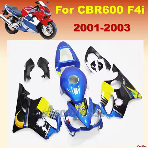 Motorcycle Fairings For CBR600F4i 2001 2002 2003 Shark Fairing CBR600 F4i 2007 CBR 600 01-03 Yellow 