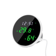 Tuya Smart Home Wifi Humidity Sensor With LED Mirror Screen Indoor Detector Support Google Alexa Sma