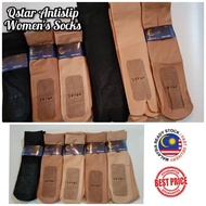 3 PASANG RM10(MUSLIMAH SOCKS QSTAR STOKIN MUSLIMAH WOMEN SOCKS  ANTI SLIP READY)