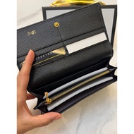 Gu _ Ladies Wallet Card Holder Coin Purse Two-fold Full Cowhide Large Capacity Size 19 * 10cm with G