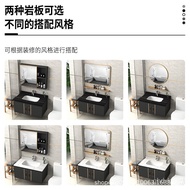 ‍🚢New Chinese Style Combination Bathroom Cabinet Set Ceramic Integrated Wash Basin with Shelf Wall-Mounted Mirror Cabine