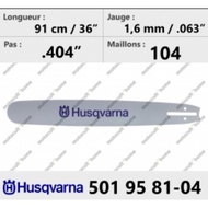 Husqvarna 36" Solid Guide Bar .404" 1.6mm - 501958104 FOR 288XP 395XP 3120 390XP 385XP 372XP 365 272