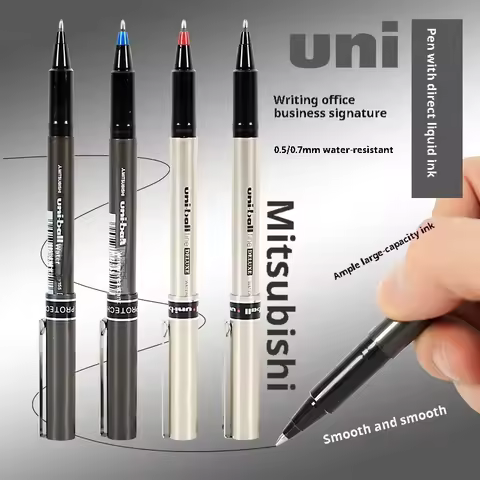 Mitsubishi Uniball UB150/UB170 Rollerball Pen 0.5mm0.7mm Comfort Grip Black Red Blue Ink for Smooth 
