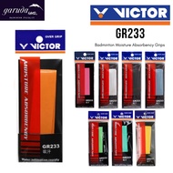 Grip / Badminton OVERGRIP VICTOR GR 233 / GR233 / GR-233 RUBBER GRIP / Badminton Moisture Absorbency
