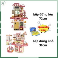 Bếp Đứng TO, Bếp Đứng Nhỏ 36cm Có Phun Sương Và Vòi Nước Thật Đồ Chơi Dành Cho Bé M87 A73 A30 N34 M8