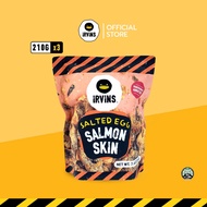 IRVINS ชุดเซ็ทหนังปลาแซลมอนทอดกรอบไข่เค็ม (Salted Egg Salmon Fish Skin) ขนาด 210 g x 3 pcs