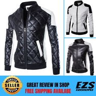 Jaket Kulit Lelaki Men Leather Jacket Murah Terkini Viral Sweater Kulit Jacket Rider Pakaian Lelaki Outerwear Motor