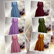 Gamis Rendra Brokat Kombinasi Crinkle Airflow / Gamis bahan Crinkle mix Brokat / Gamis Crinkle Viral