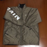 （絕版釋出size XL) Nike 復古雙面重磅防水鋪棉刺繡防寒大衣（3212）