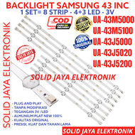 BACKLIGHT TV LED SAMSUNG 43 INC UA 43M5100 43J5000 43M5000 43J5020 43J5200 LAMPU BL 7K 3V 43M 43J UA43M5100 UA43J5000 UA43M5000 UA43J5020 UA43J5200 UA-43M5100 UA-43J5000 UA-43M5000 UA-43J5020 UA-43J5200 7LED 7 KANCING SAMSUNG