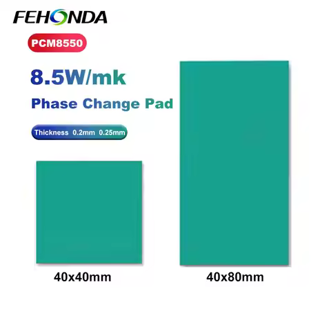 FEHONDA PCM8550 Phase Change Thermal Pad 8,5W/mk Phase Change Pad for Chip CPU Heatsink Cooling Ther