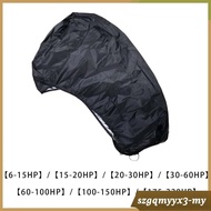 [ Outboard Motor Cover Full Outboard Boat Engine Cover Protector with Adjustable Strap Boat Engine Hood Covers, Black