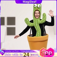 magideal Cactus Costume with Pot Funny Cactus Costume Playful Apparel Oversized for Themed Parties