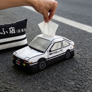 Fujiwara Tofu Shop Car Shape Tissue Box Cartoon Merchandise Initial D Desktop Accessories Ornaments