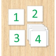 Number Cards - 2"x2" Small Laminated Number Cards Queue Line Numbering