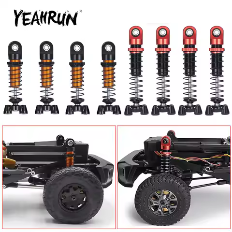 YEAHRUN 4Pcs 37/45mm Metal Adjustable Shock Absorber Damper for Kyosho Jimny 1/18 MINI-Z 4×4 JEEP Wr