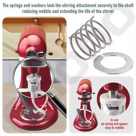 4PCS Spring and Washer for KitchenAid Mixer 3.5 Quarts to 7 Quarts Protect and Extend the Life Quick