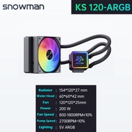 Snowman KS-Black ชุดน้ำCPUระบบปิดประสิทธิภาพสูง ระบบไฟARGB intel-AMD สินค้าใหม่ คุณภาพดี ราคาถูก