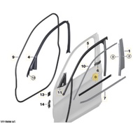 BMW X3 F25 INNER DOOR CHANNEL RUBBER -GENUINE BMW 1PC