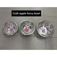 Stainless Steel Craft Fancy Apple Design Serving Bowl
