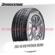 205/45/16 | Bridgestone Potenza RE004 | Year 2023 | New Tyre | Minimum buy 2 or 4pcs