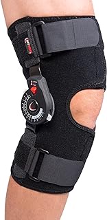 Ezy Wrap Rally ROM Hinged Knee Brace – Adjustable Flexion &amp; Extension Knee Braces for Knee Pain Relief – Comfortable, Breathable Knee Wraps w/Removable ROM Hinges – Knee Support for Women &amp; Men